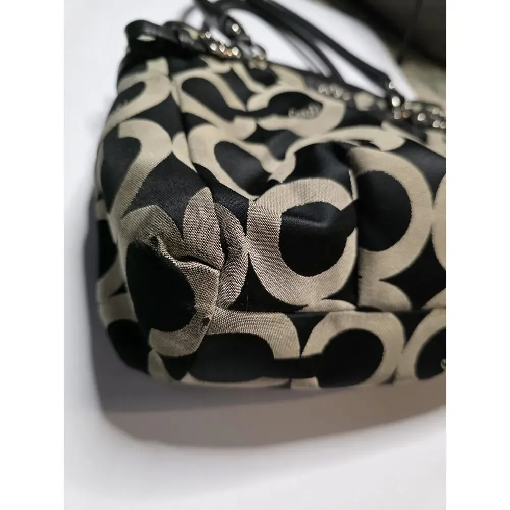 Coach Madison Signature C Sophia Satchel Bag J1220-22344 Black & GRAY